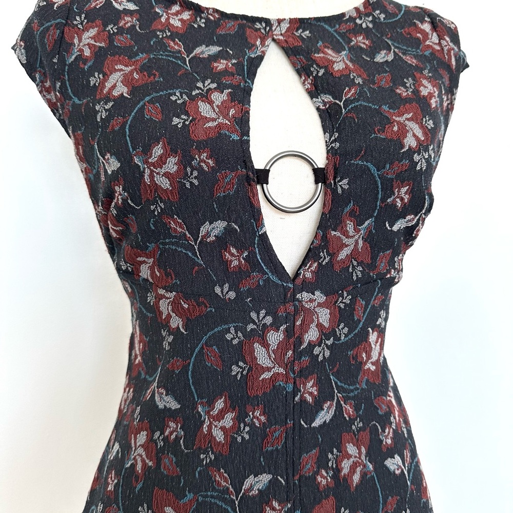 Free People Say Yes Keyhole Back Cutout Short Sleeve Mini Dress - Picture 6 of 13